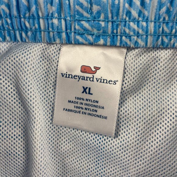 NWOT Vineyards Vines Swim Trunks Shorts Boys XL Mesh Lined Chappy Tribal Blue - Picture 8 of 13
